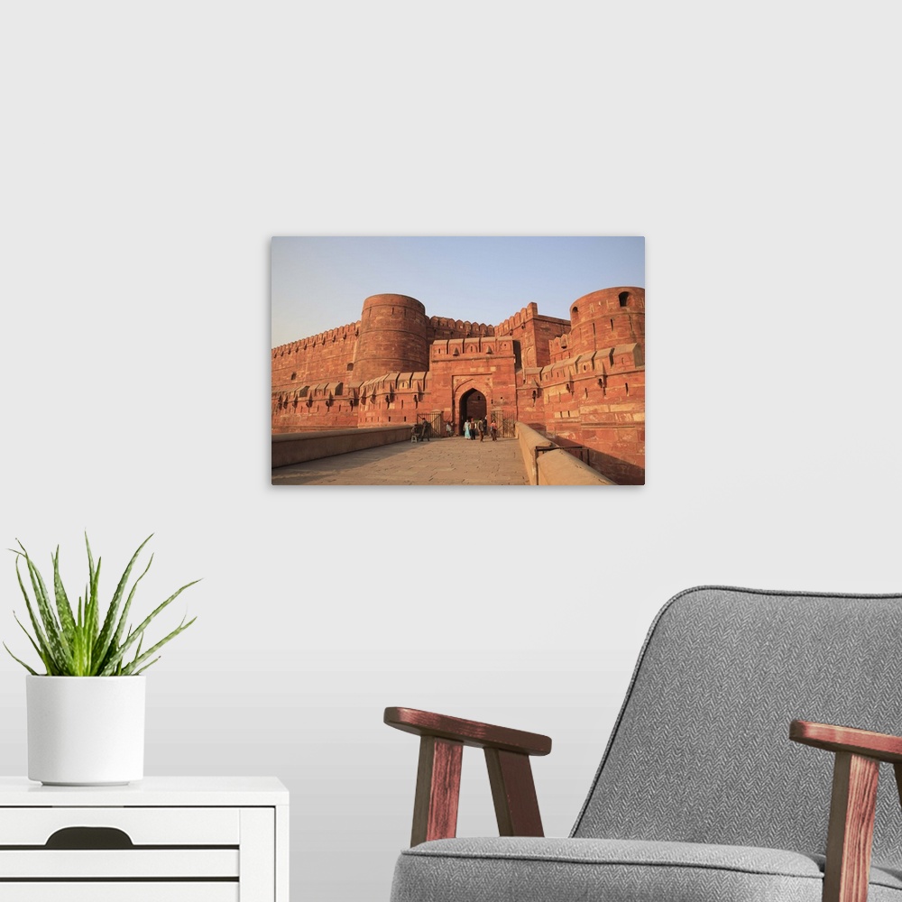 A modern room featuring Agra Fort, Agra, India