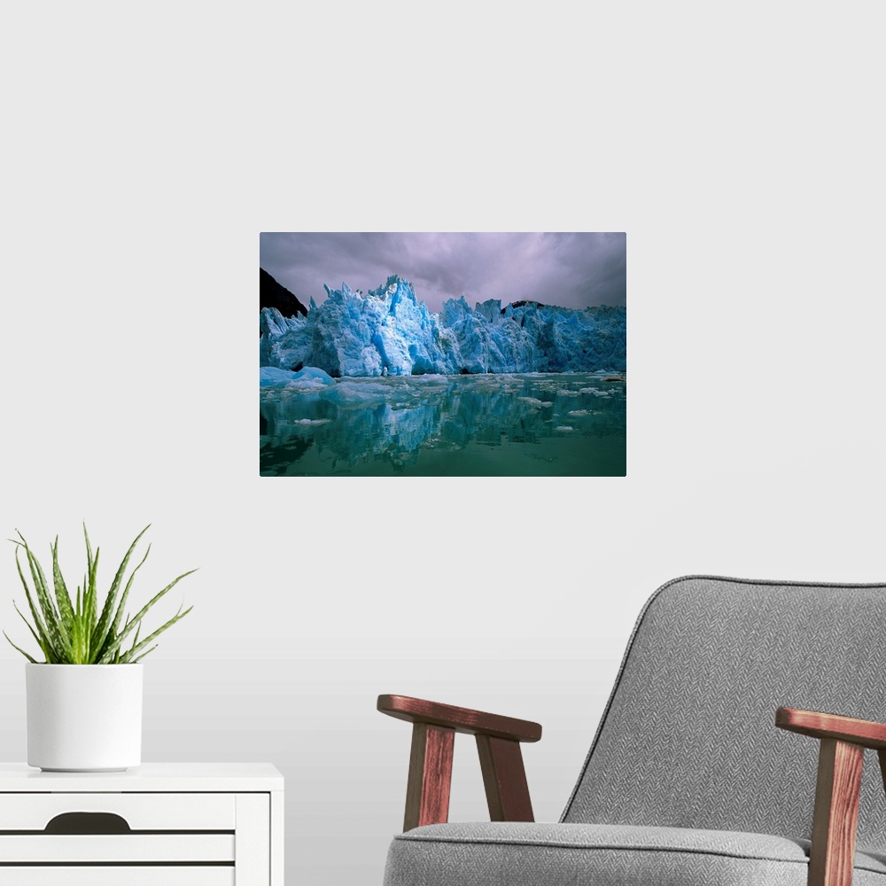A modern room featuring Alaskan Glacier