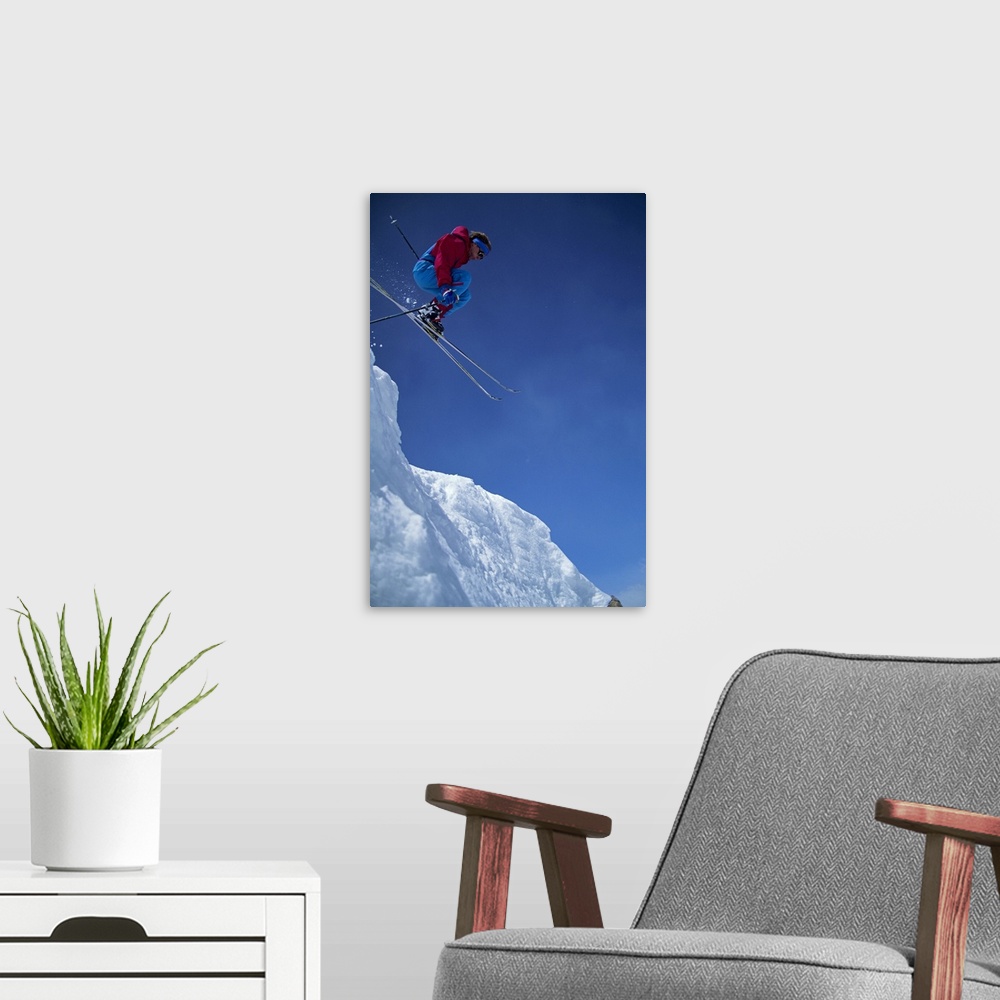 A modern room featuring Alpine skiing, Crested Butte, Colorado, USA, low angle view