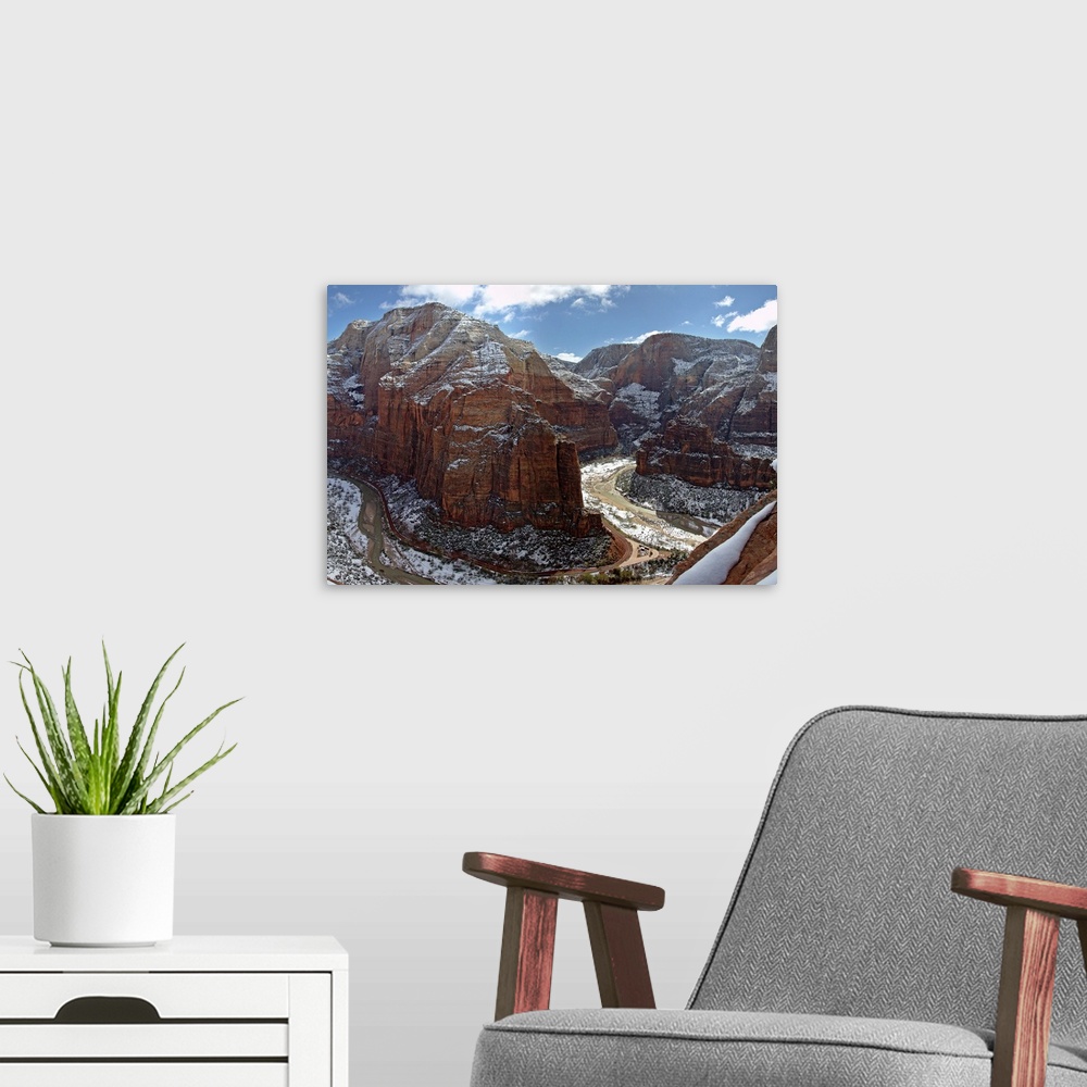 A modern room featuring Angels Landing, Zion National Park in Springdale, Utah.