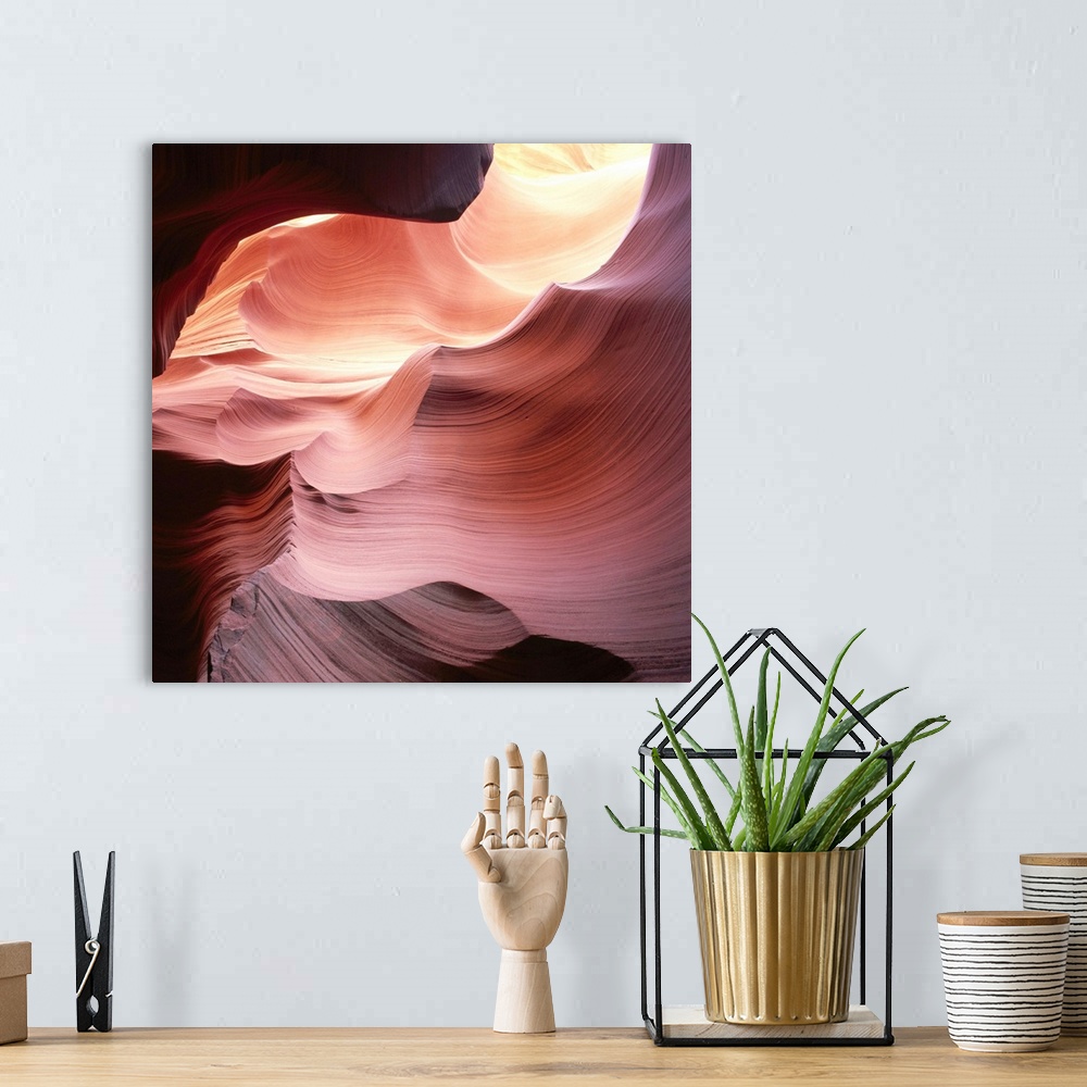 A bohemian room featuring Antelope Canyon