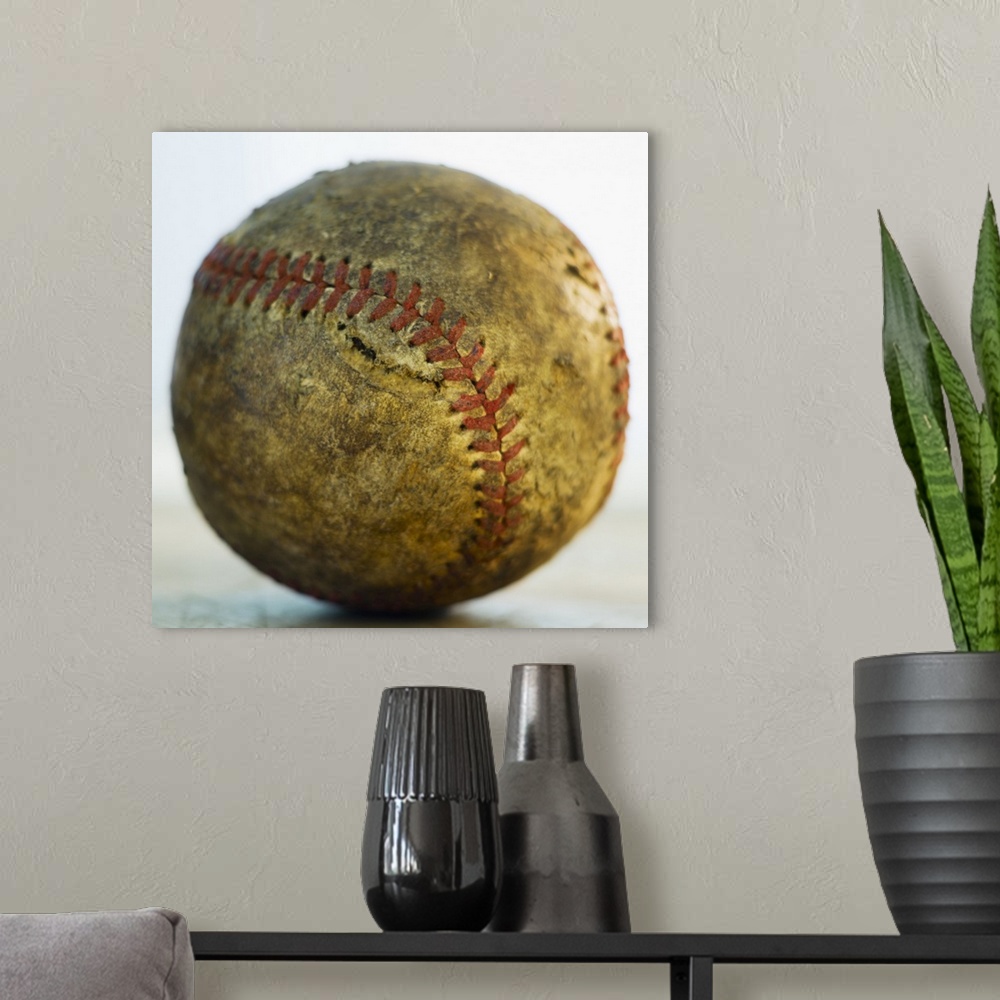 A modern room featuring Antique baseball