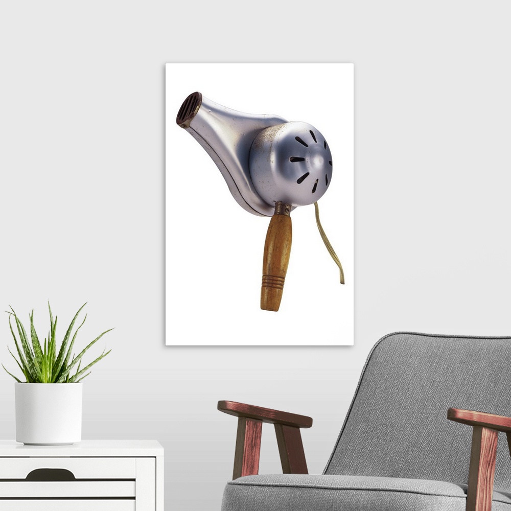 A modern room featuring Antique blow-dryer