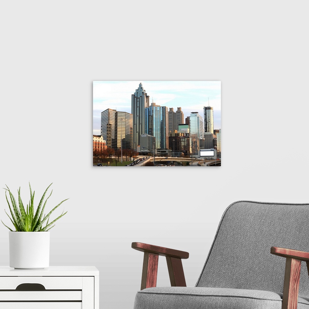 A modern room featuring Atlanta, Georgia is both the state capital and largest city in Georgia