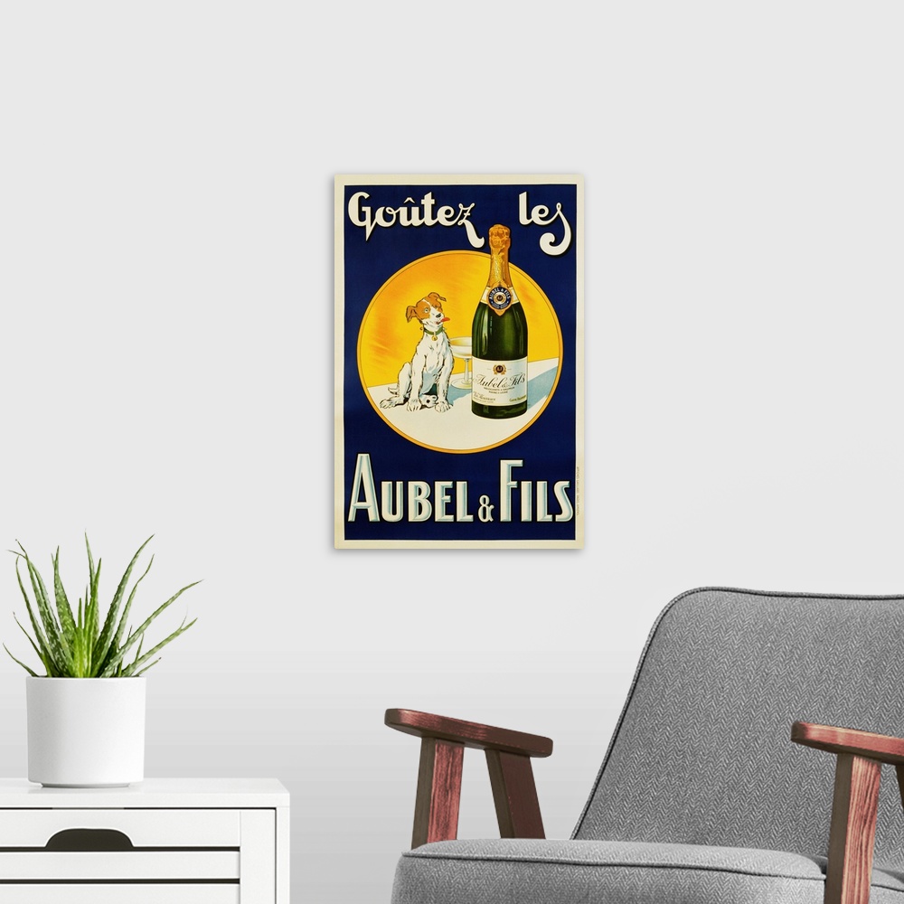 A modern room featuring Aubel and Fils Poster