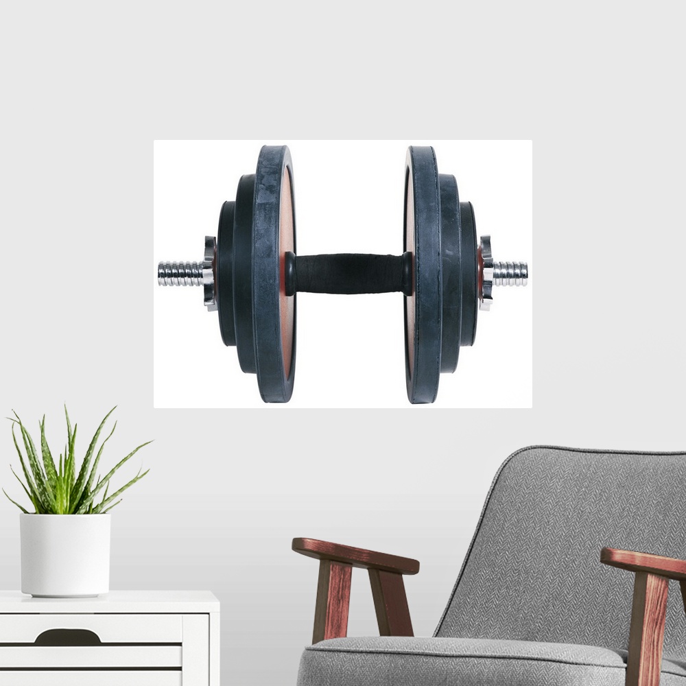 A modern room featuring Barbell