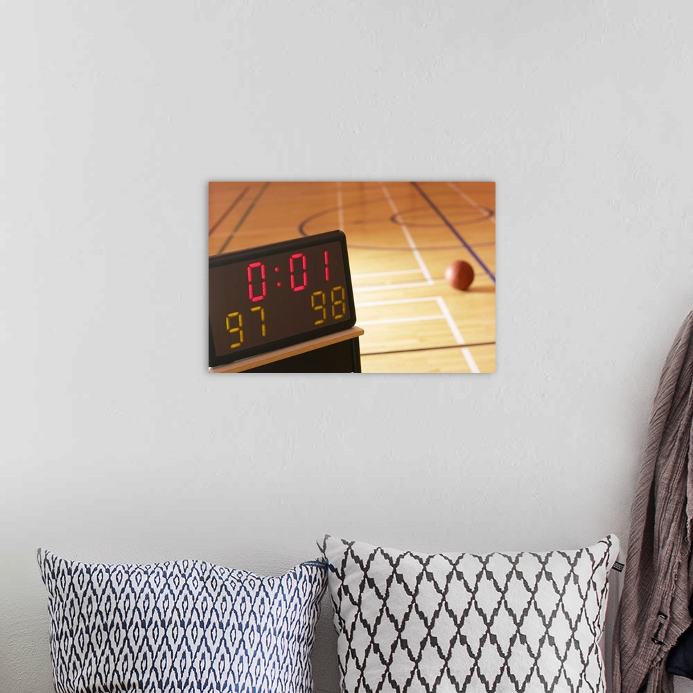 A bohemian room featuring Basketball court