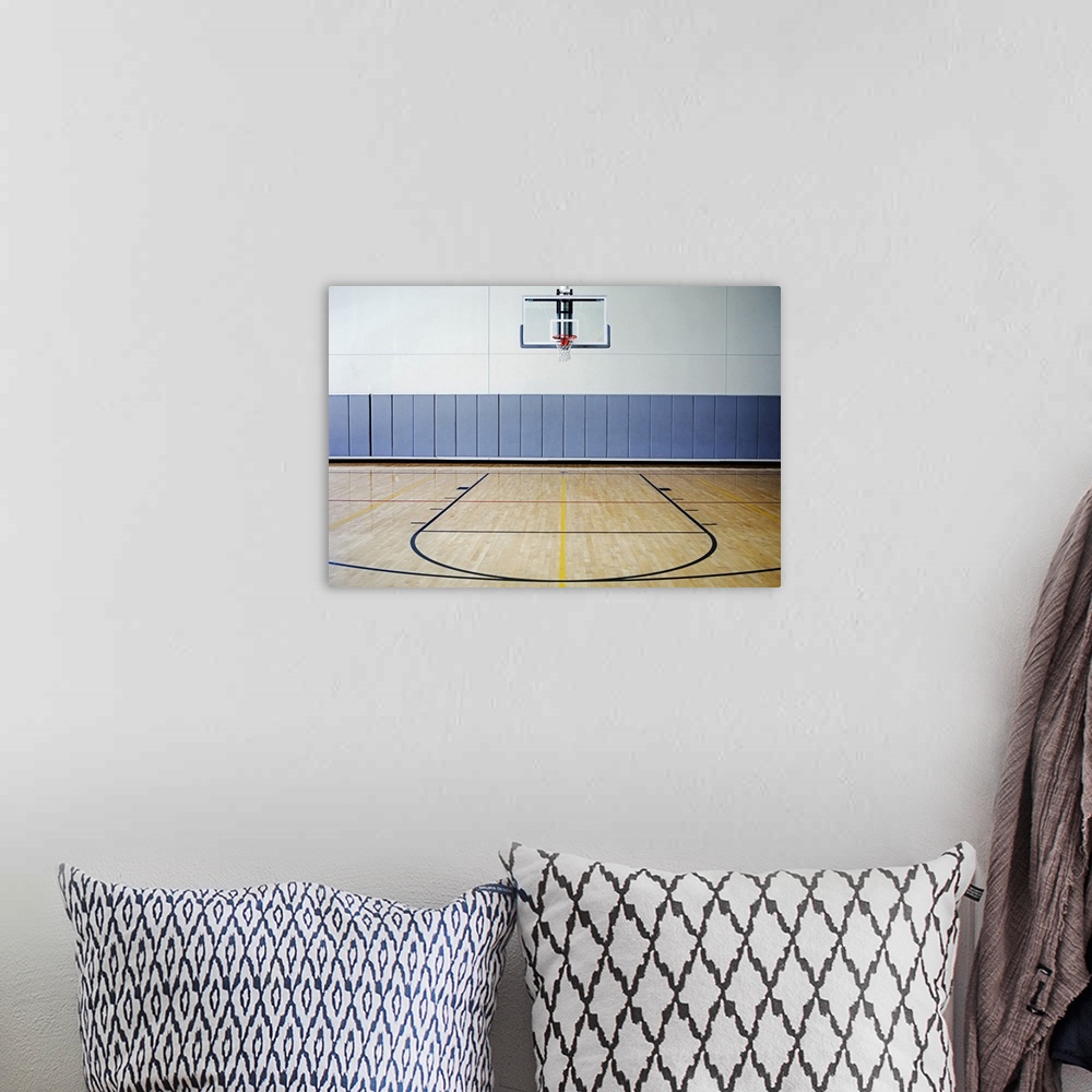 A bohemian room featuring Basketball court