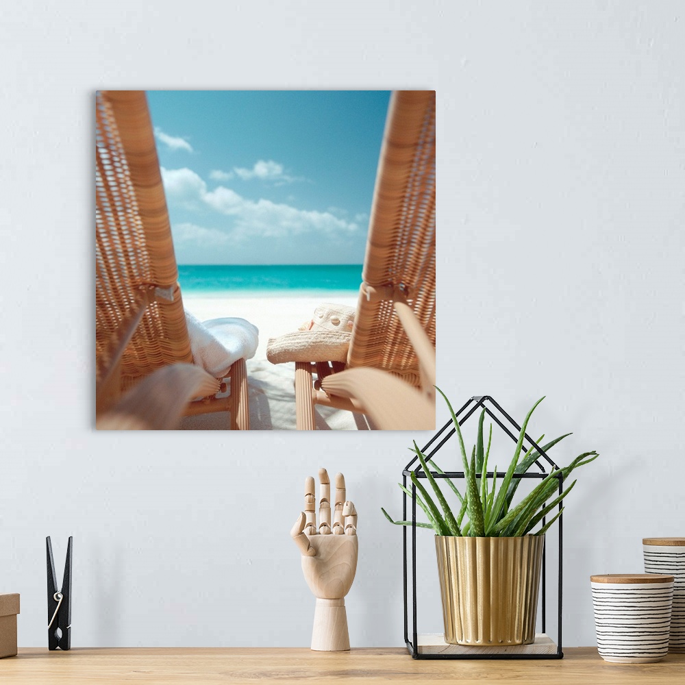 A bohemian room featuring Beach Chairs On A Beach
