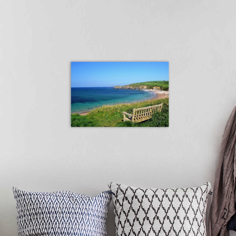 A bohemian room featuring Beautiful Sunny day at Thurlestone Beach in South Hams.