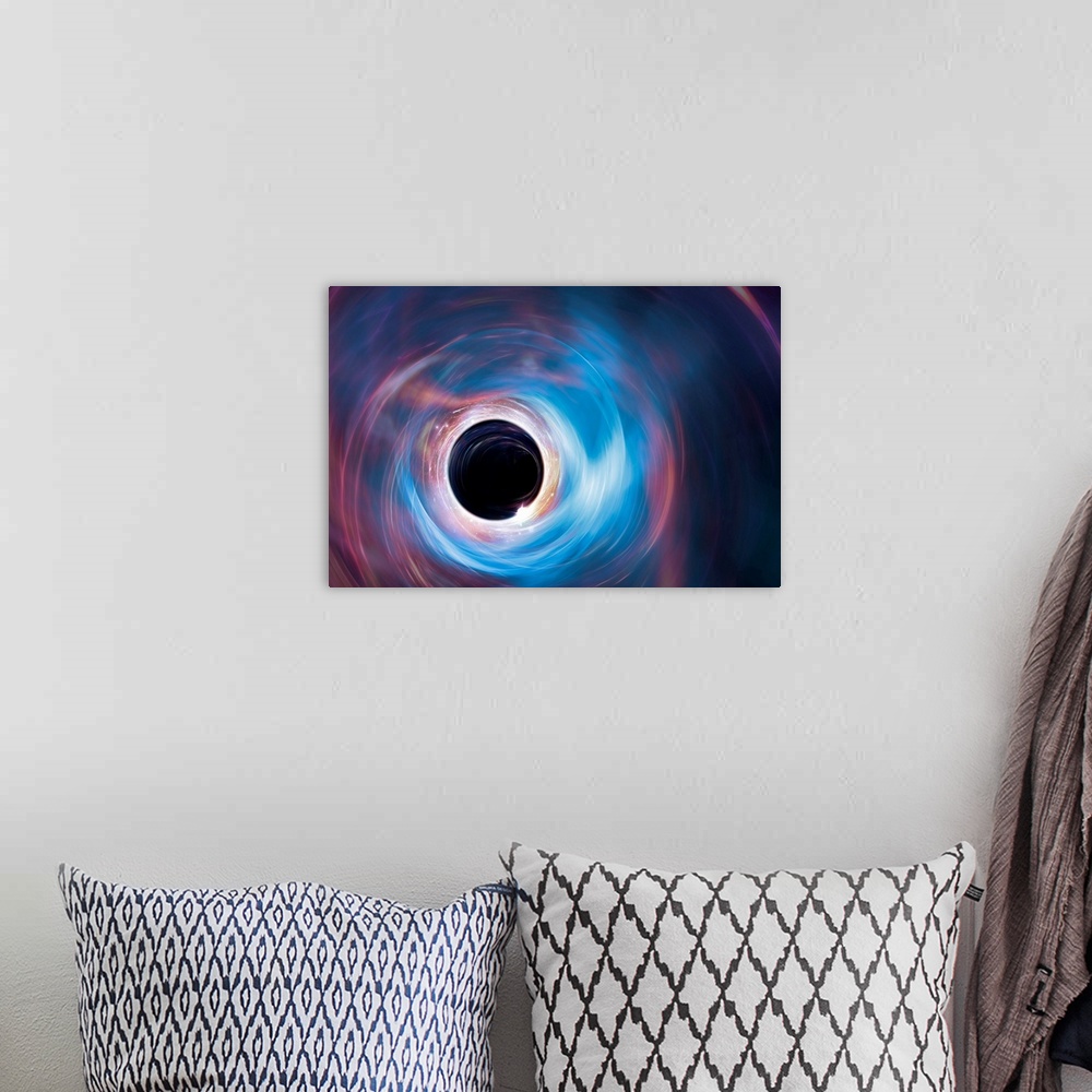 A bohemian room featuring A black hole is an object so compact -- usually a collapsed star -- that nothing can escape its g...