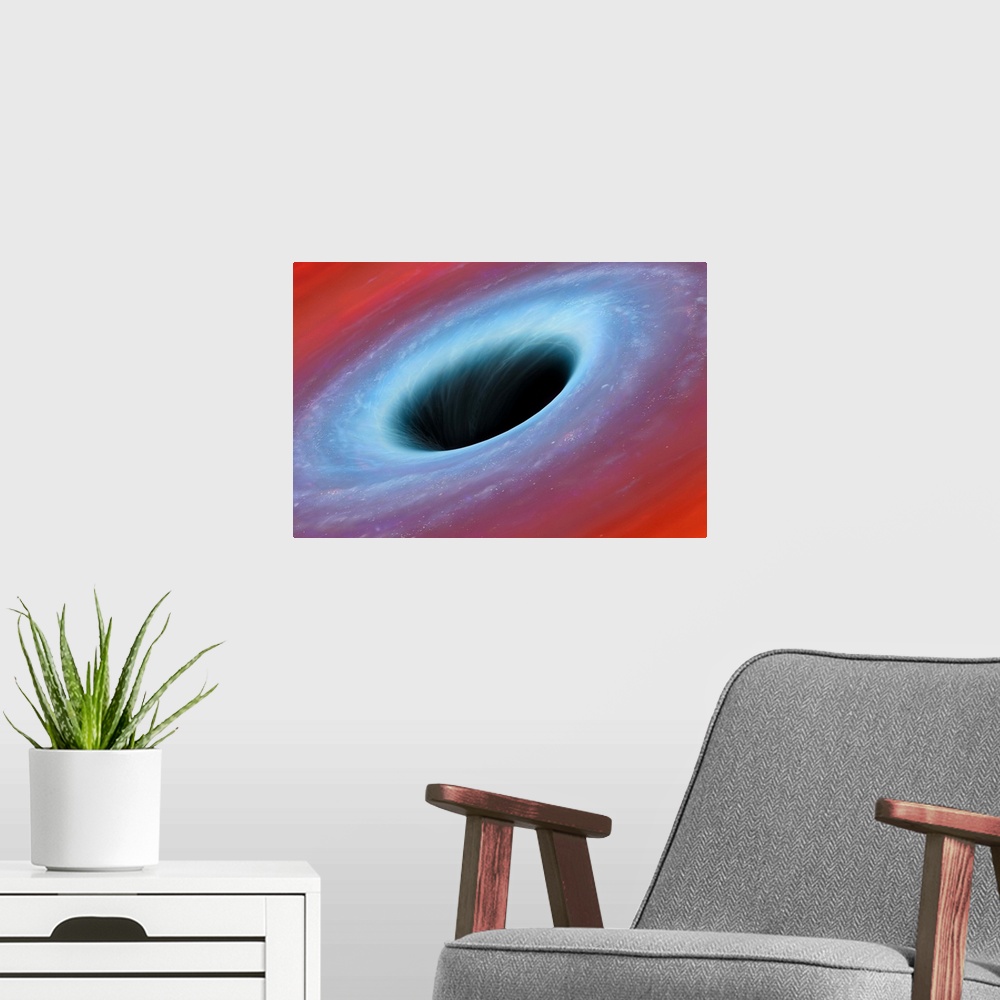 A modern room featuring A black hole is an object so compact (usually a collapsed star) that nothing can escape its gravi...