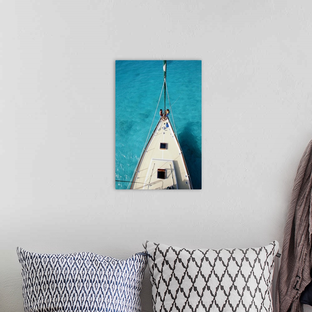 A bohemian room featuring Bow of Sailboat