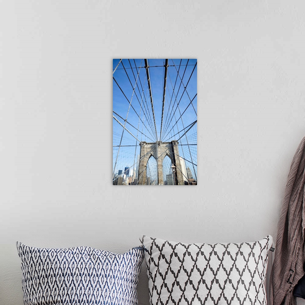 A bohemian room featuring Brooklyn Bridge, New York, NY, USA