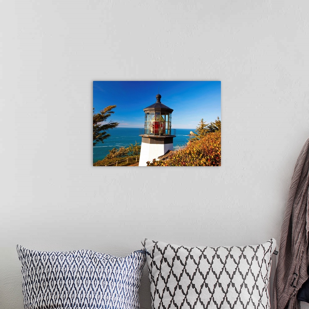 A bohemian room featuring Cape Meares Lighthouse, from Cape Meares, Oregon