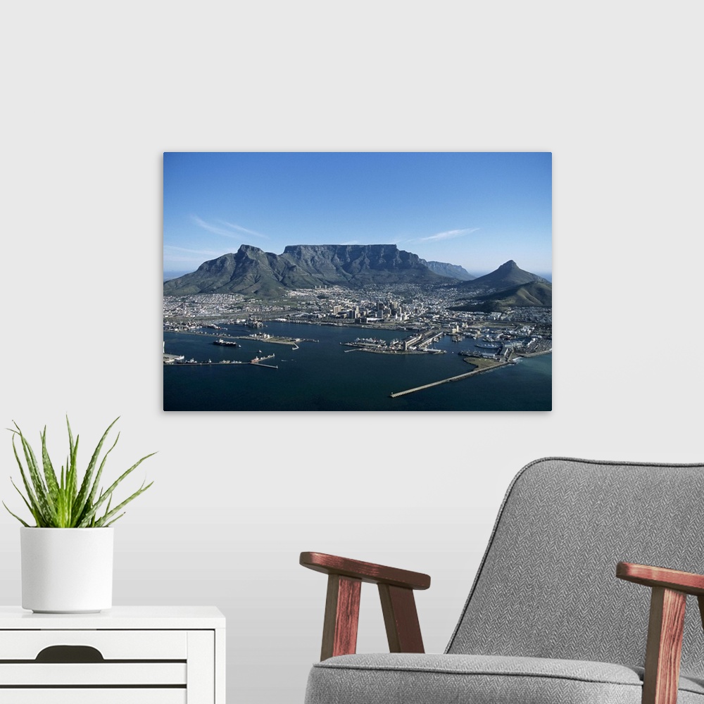 A modern room featuring Capetown, aerial view, South Africa