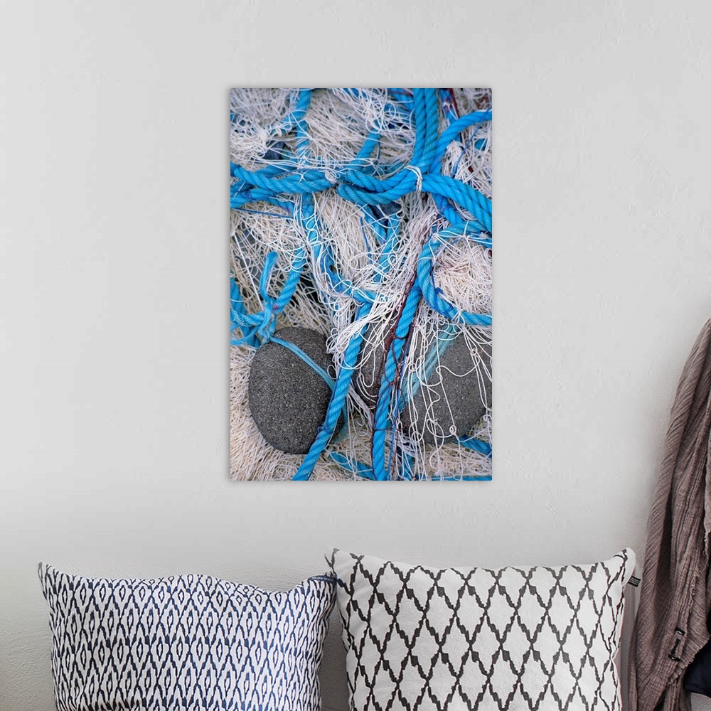 A bohemian room featuring Caribbean, Martinique, High angle view of fishing net on the beach