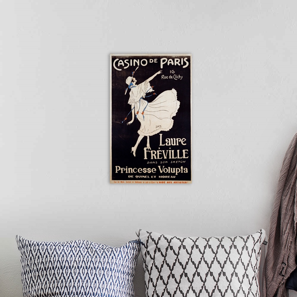 A bohemian room featuring Casino De Paris Laure Freville Poster