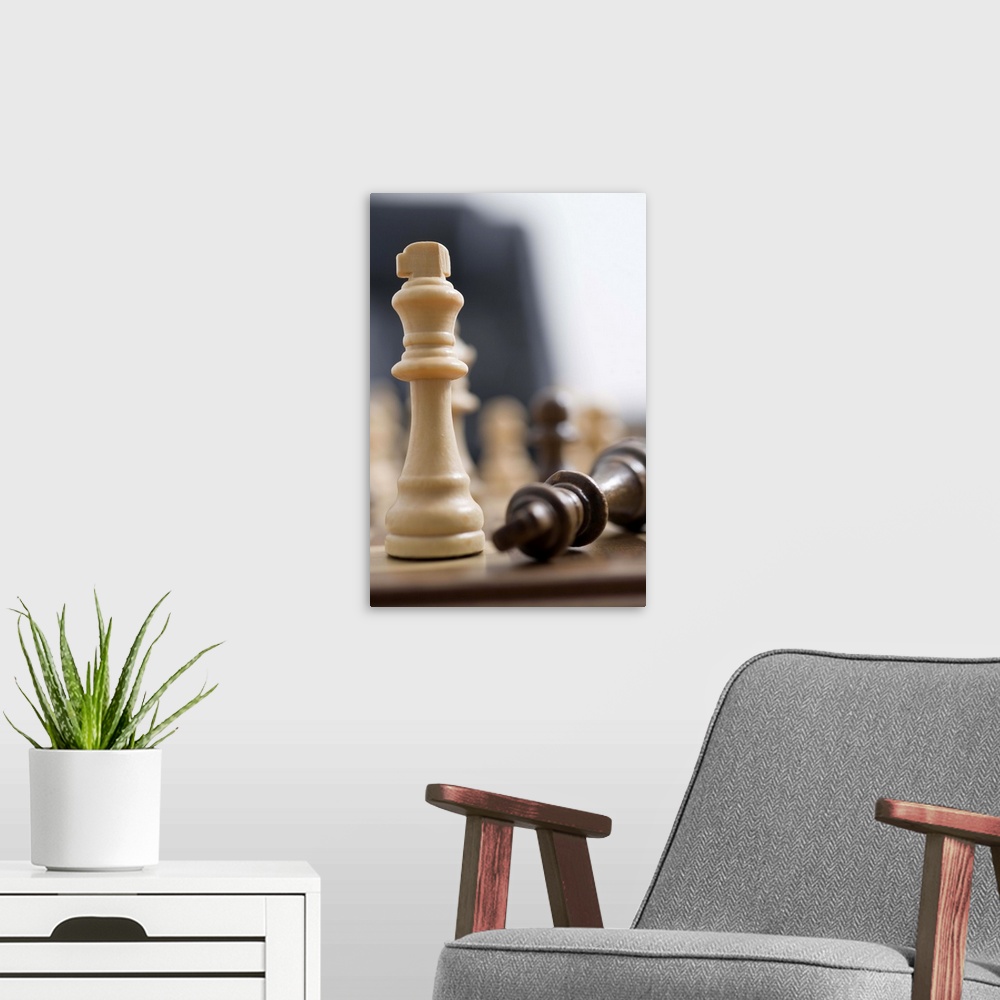 A modern room featuring Chess pieces
