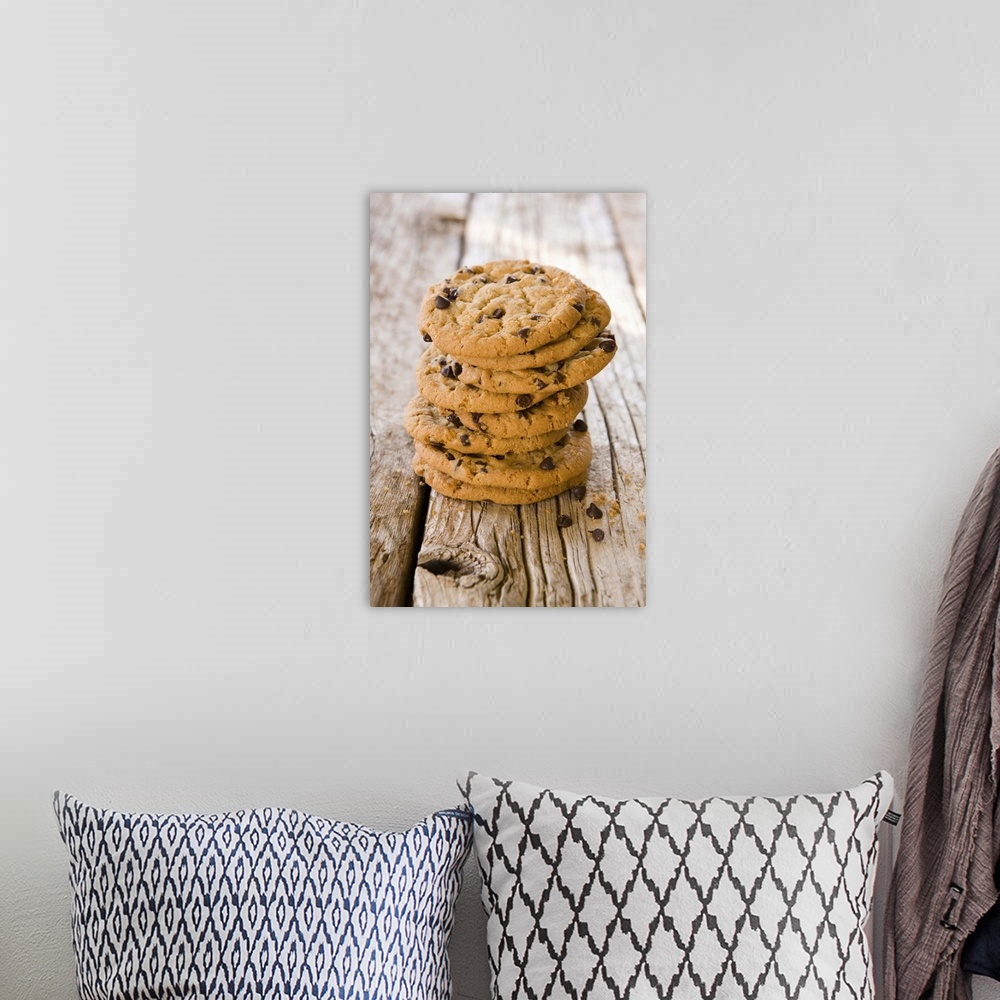 A bohemian room featuring Chocolate chip cookies