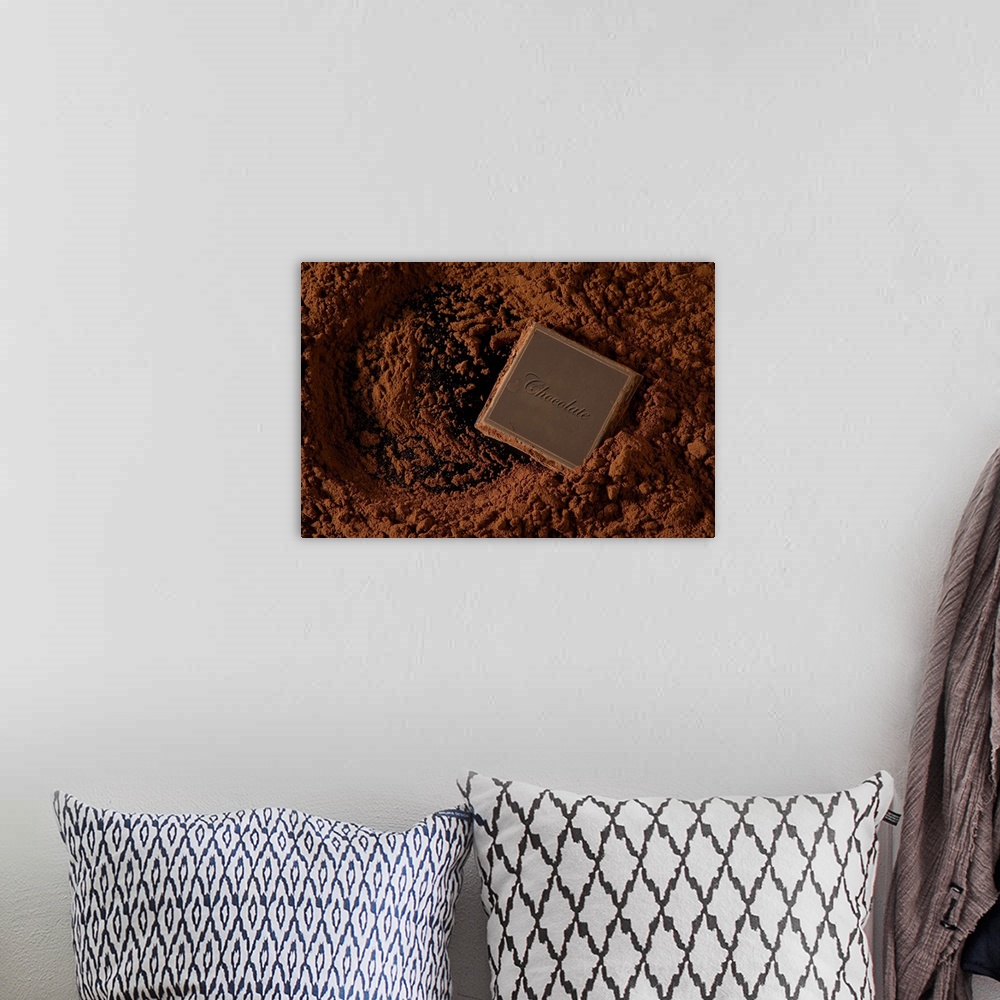 A bohemian room featuring Chocolate Square in Chocolate Powder