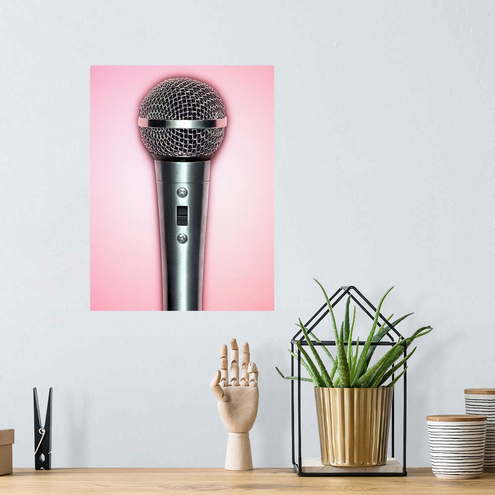 A bohemian room featuring Chrome microphone