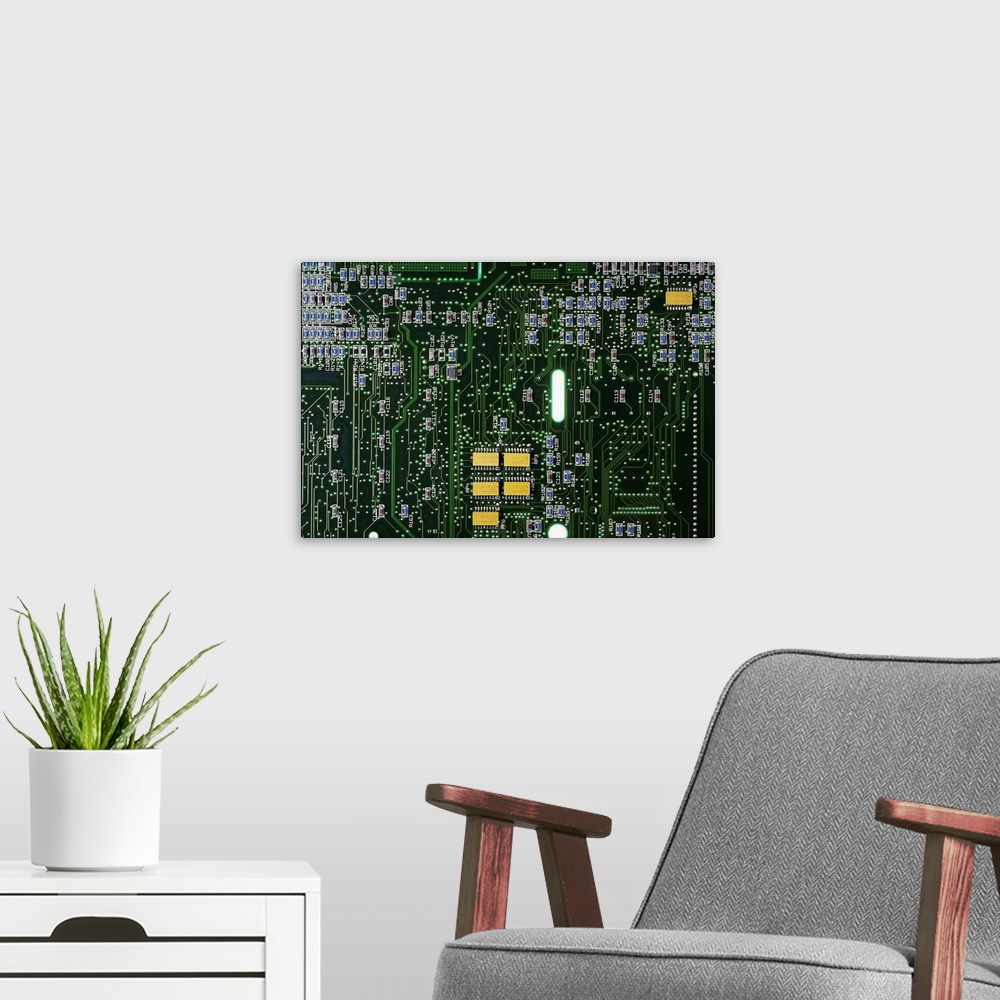 A modern room featuring Circuit board