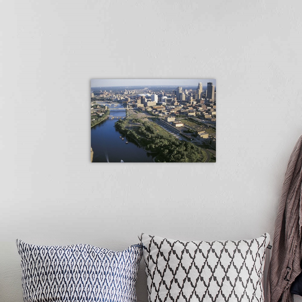 A bohemian room featuring City next to a river, Minneapolis, Minnesota