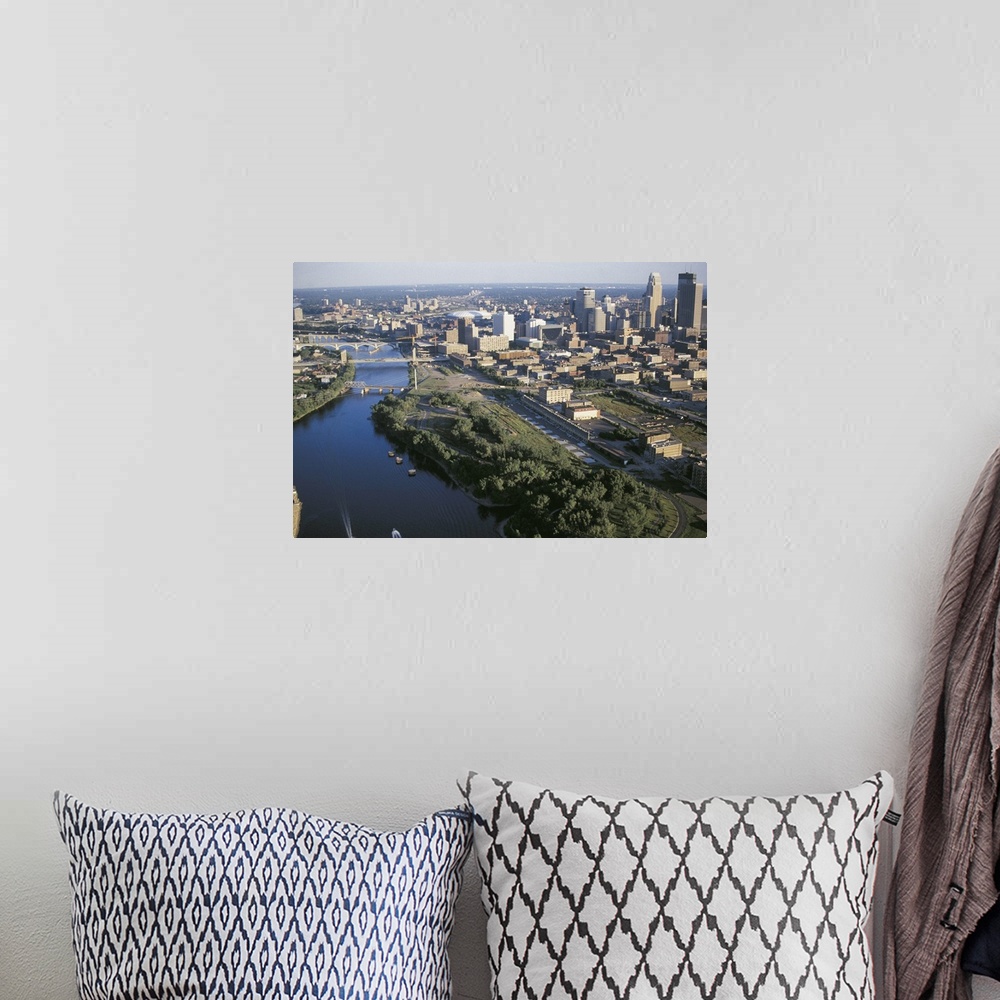 A bohemian room featuring City next to a river, Minneapolis, Minnesota