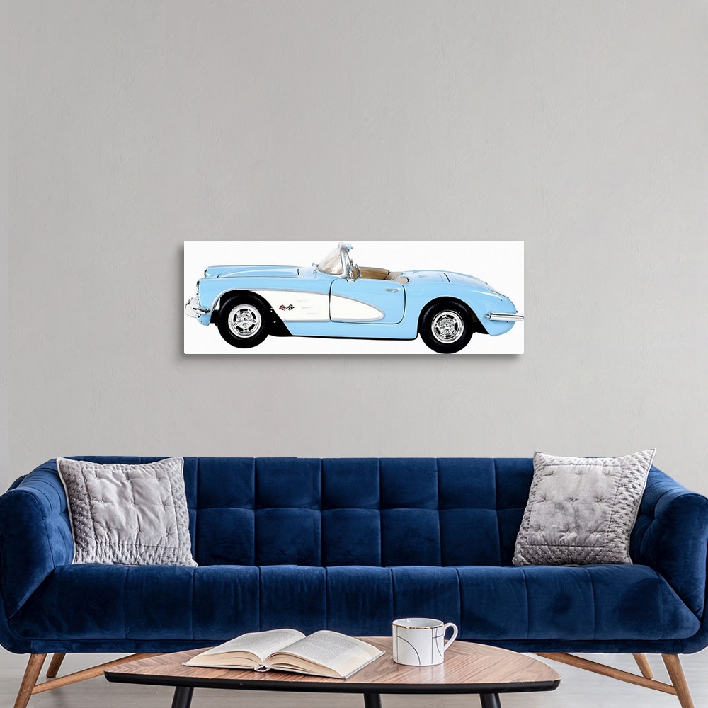 A modern room featuring classic convertible