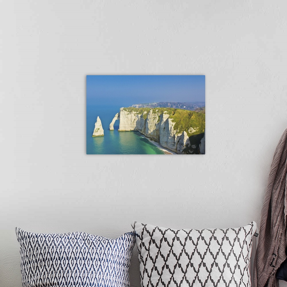 A bohemian room featuring Cliff, in Etretat, France. Inspiration for famous painter Monet.