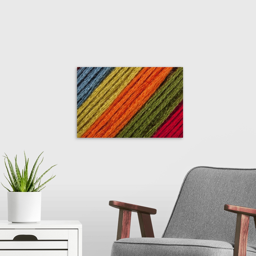 A modern room featuring Close-up of Colorful  Threads. CANON EOS 1 Ds Mark III, Lens 105 mm, makro, f 11, studio light.Se...