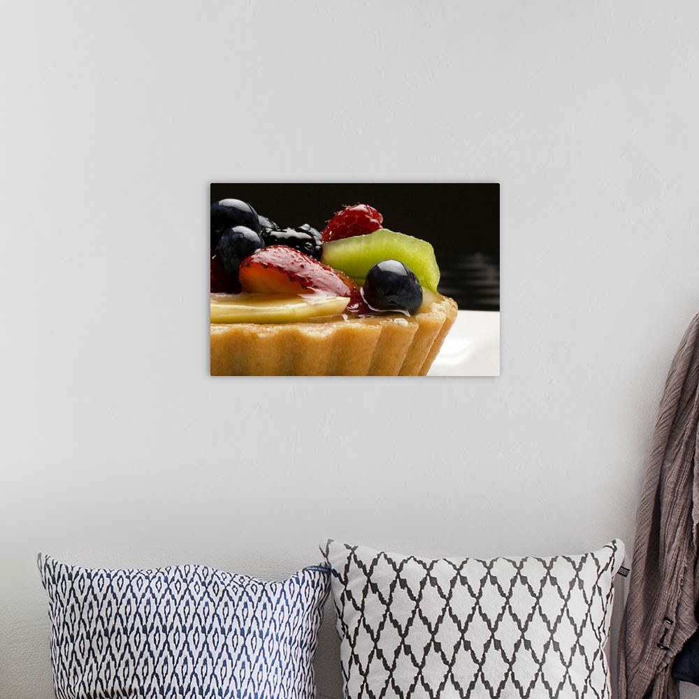 A bohemian room featuring Close-up of fruit tart