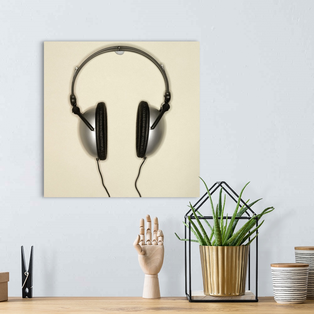 A bohemian room featuring Close-up of headphones