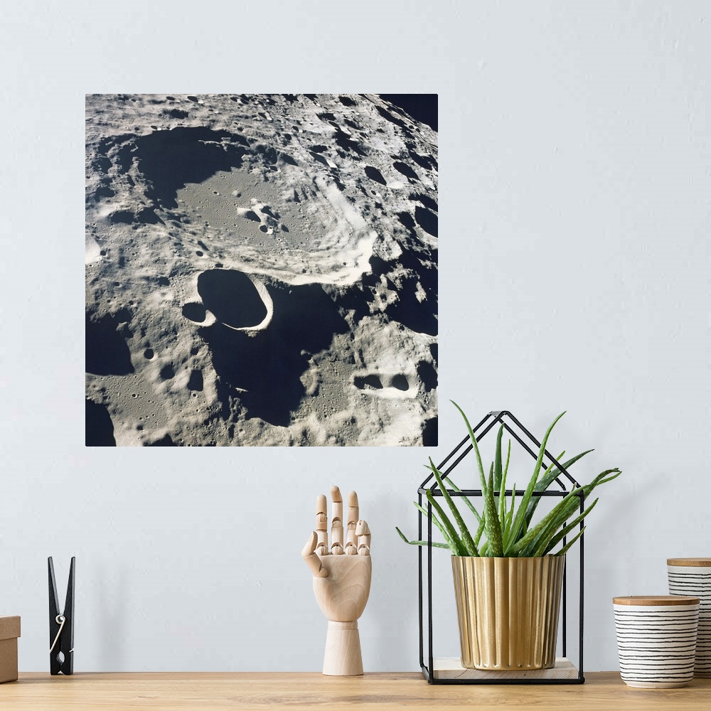 A bohemian room featuring Close-up of the surface of the moon