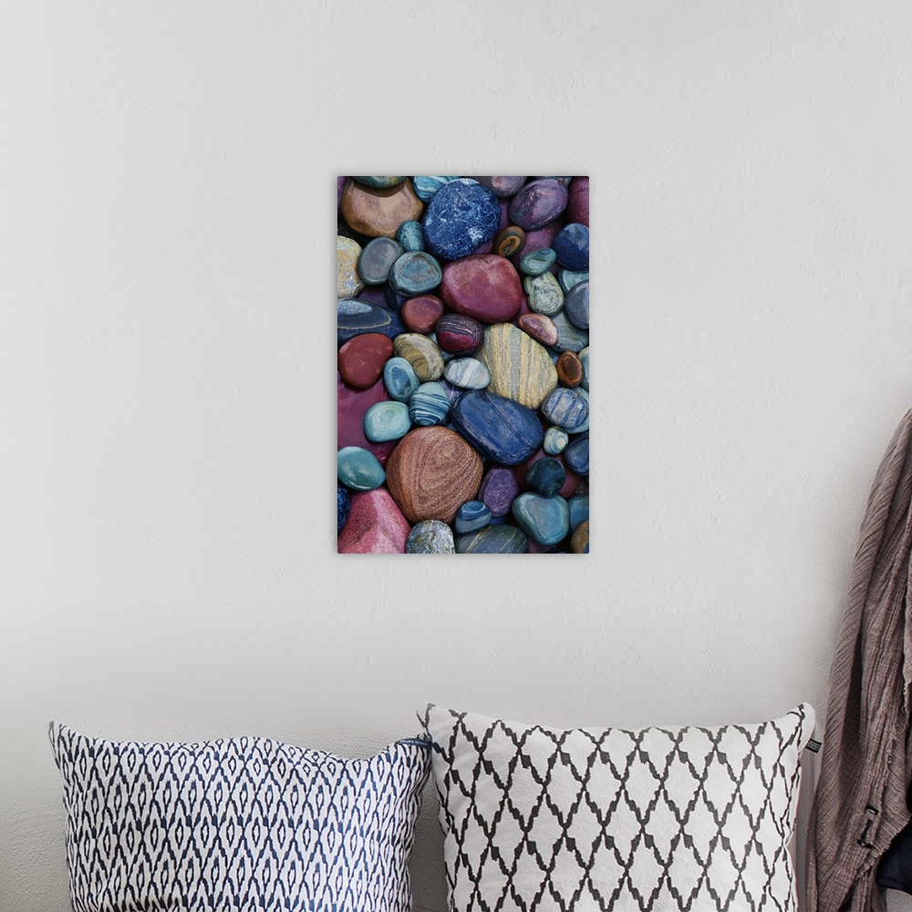 A bohemian room featuring Colorful Rocks