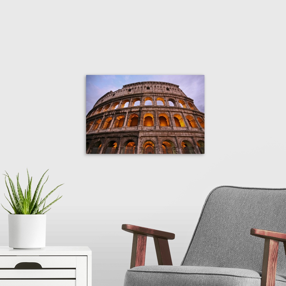 A modern room featuring Colosseum, or Coliseum, originally Flavian Amphitheatre, is an elliptical amphitheatre in center ...