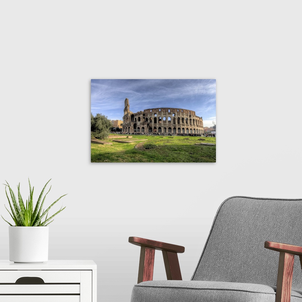 A modern room featuring Colosseum, Rome