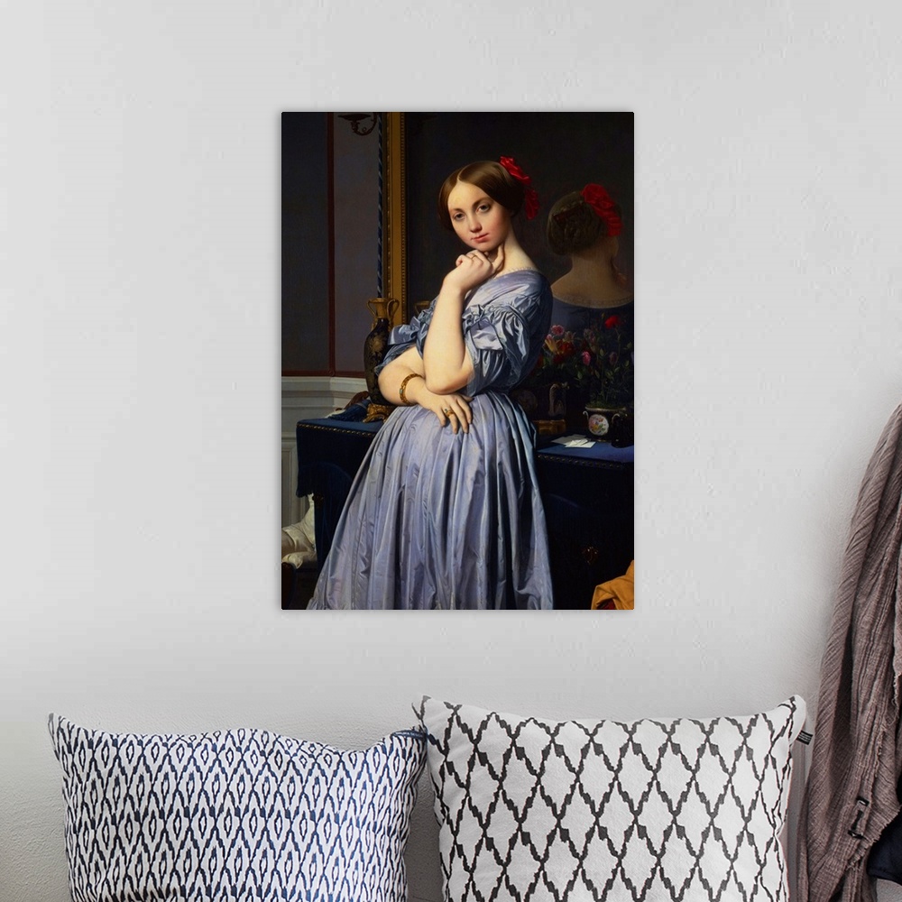 A bohemian room featuring Comtesse D'Haussonville By Jean-Auguste-Dominique Ingres
