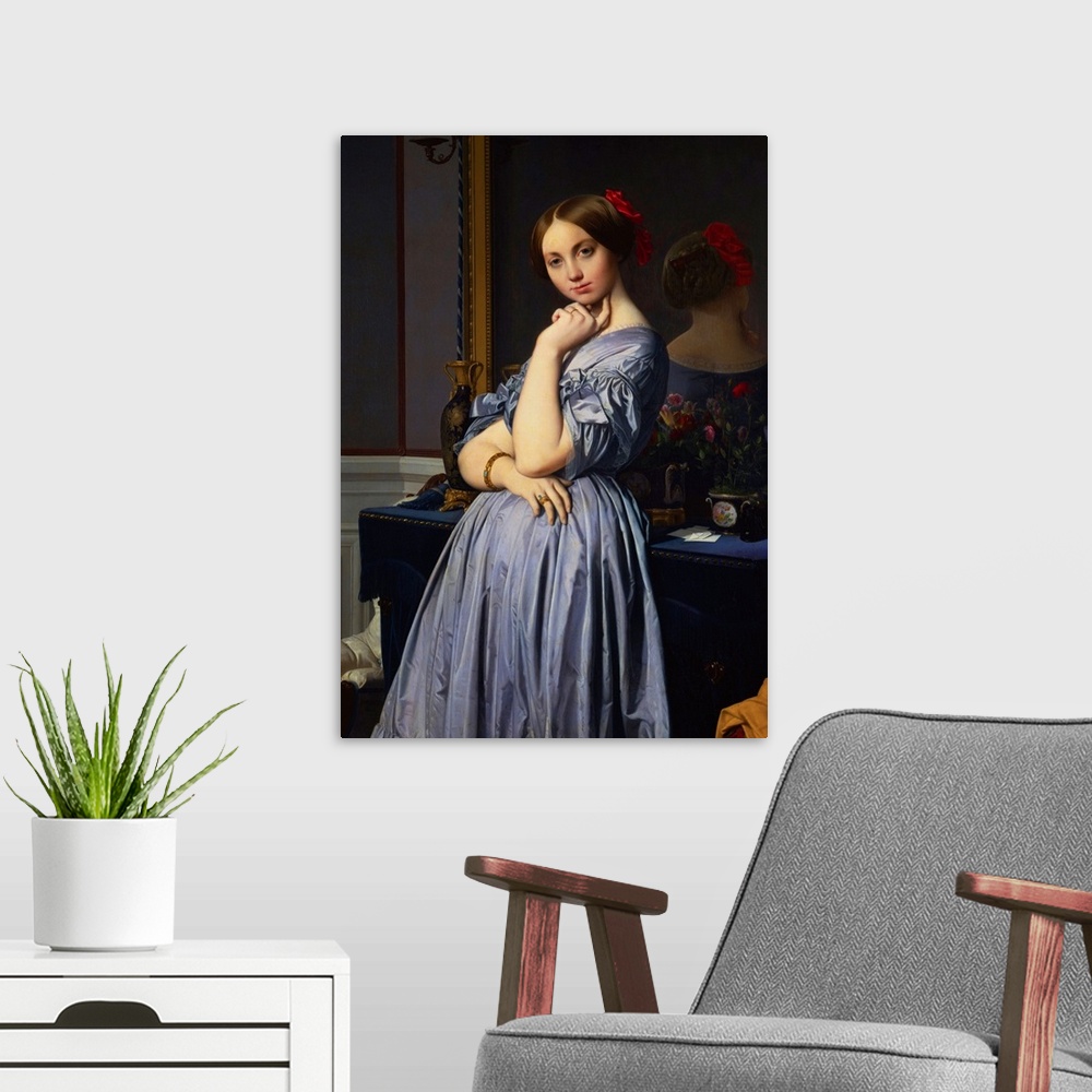 A modern room featuring Comtesse D'Haussonville By Jean-Auguste-Dominique Ingres