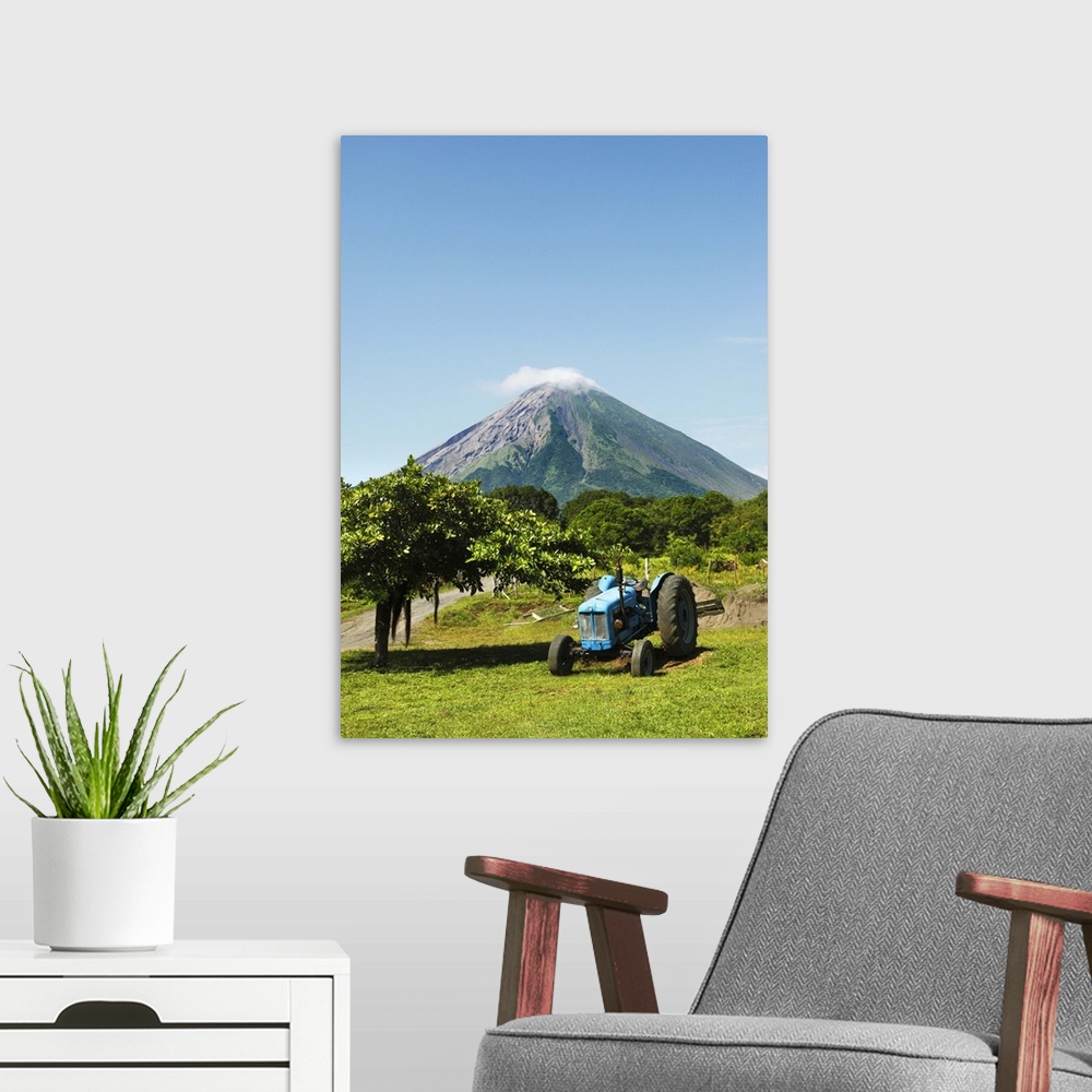 A modern room featuring Concepcion volcano is one of two volcanoes forming Ometepe Island in Lake Nicaragua. It is still ...