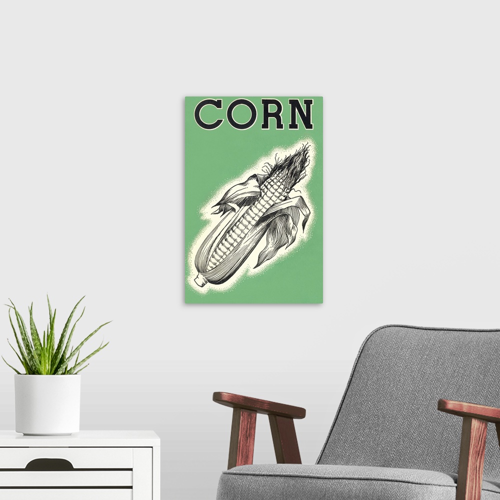 A modern room featuring Corn Advertisement