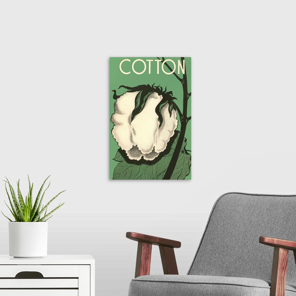 A modern room featuring Cotton Boll --- Image by .. Found Image Press/Corbis