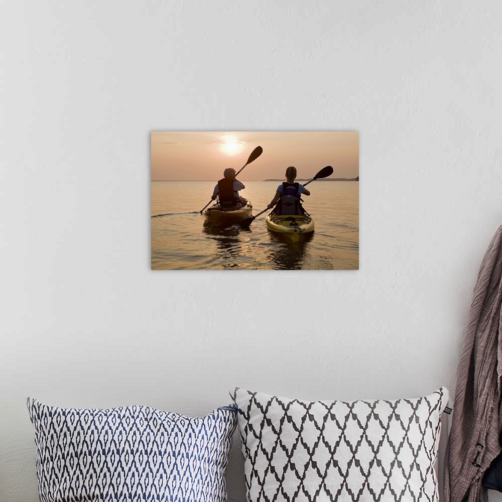 A bohemian room featuring Couple kayaking