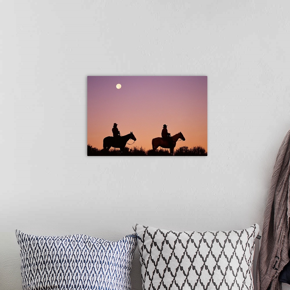 A bohemian room featuring Cowboy Silhouettes