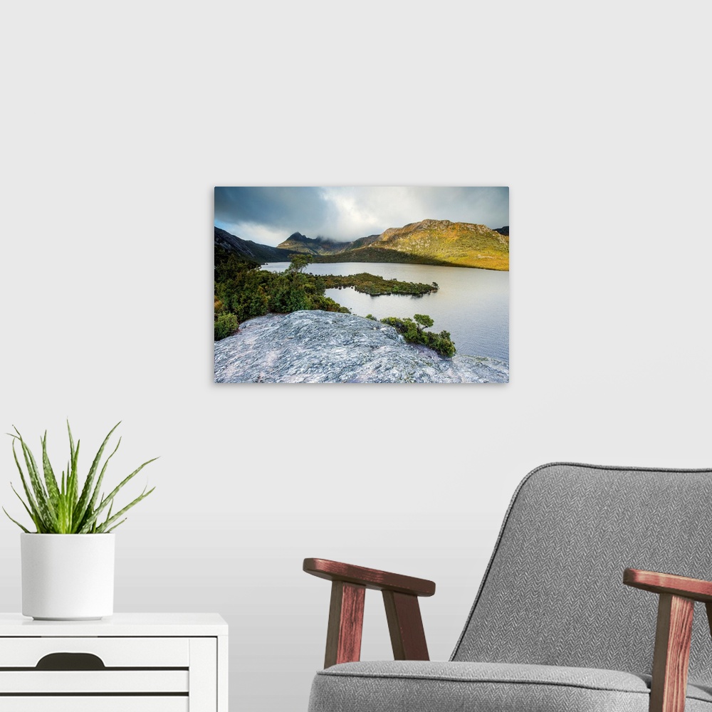 A modern room featuring Cradle Mountain and Dove Lake. Tasmania.