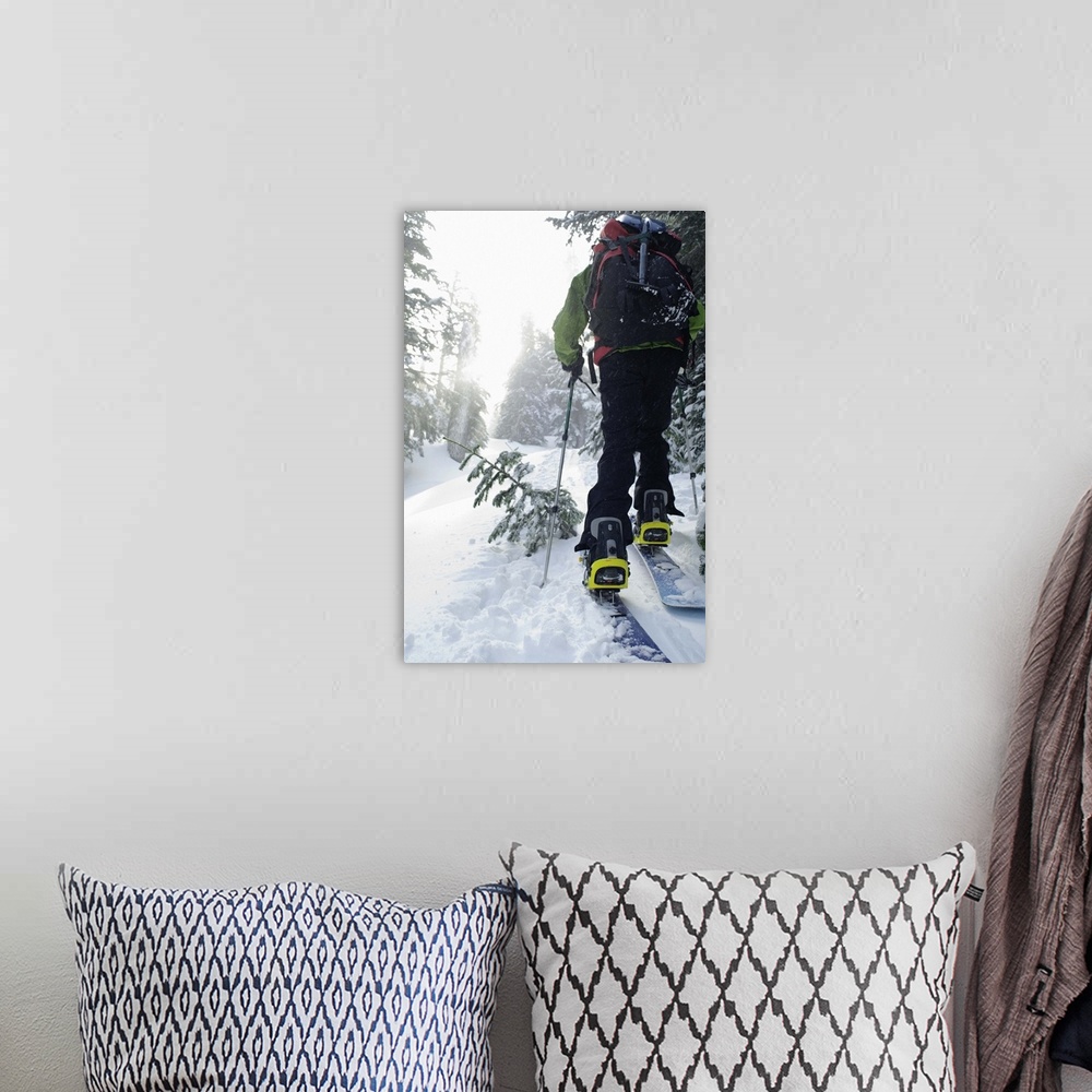 A bohemian room featuring Cross country skiing