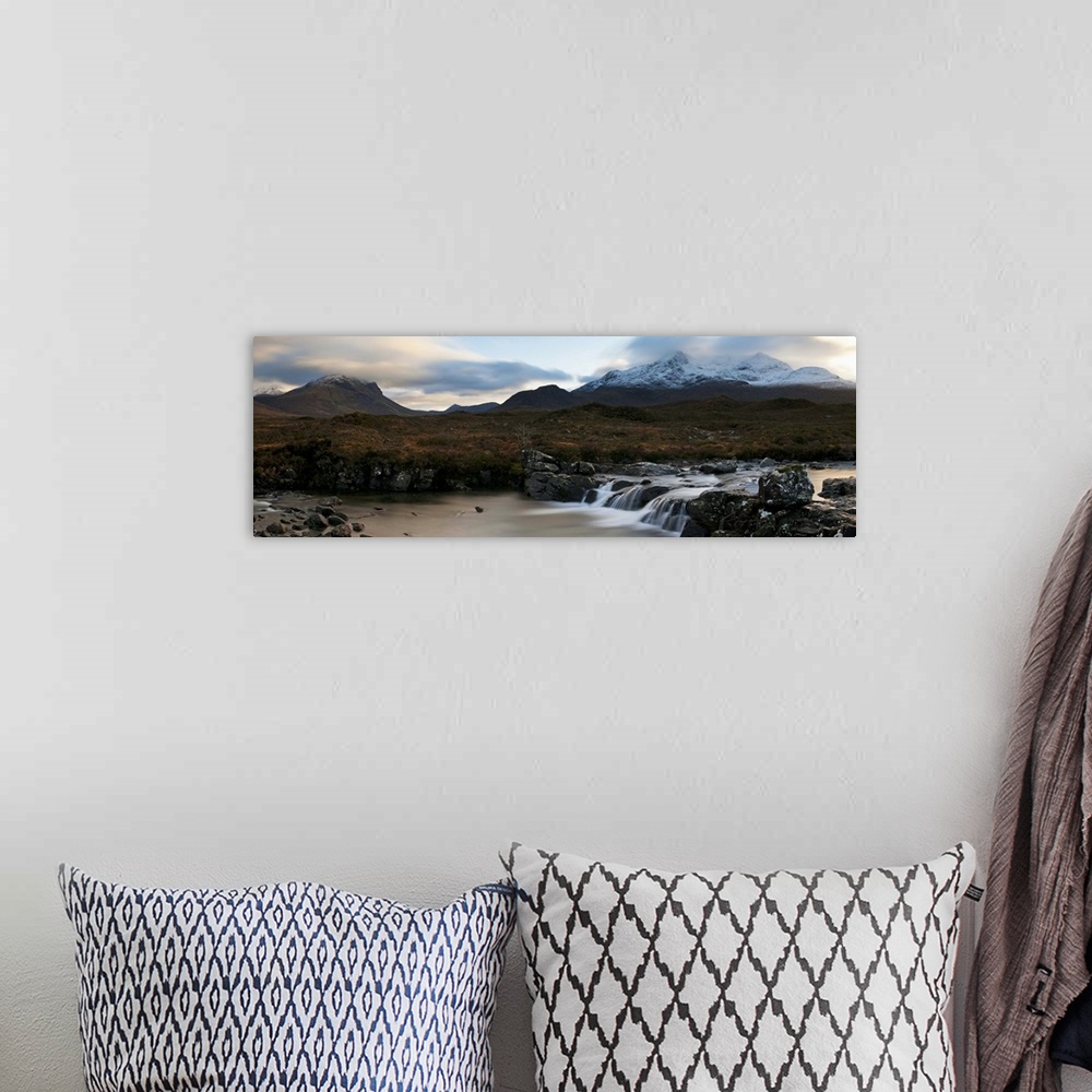 A bohemian room featuring Cuillin Hills, Isle of Skye, in late autumn