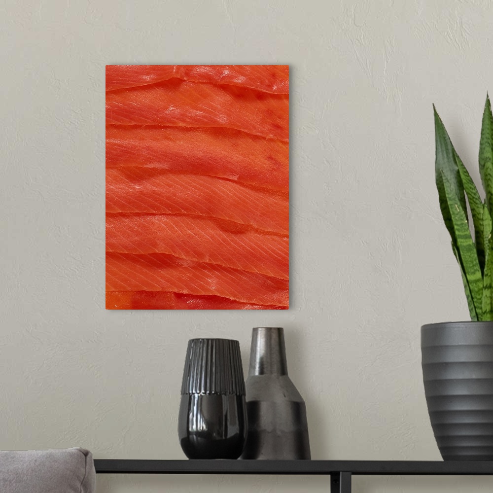 A modern room featuring Cured salmon