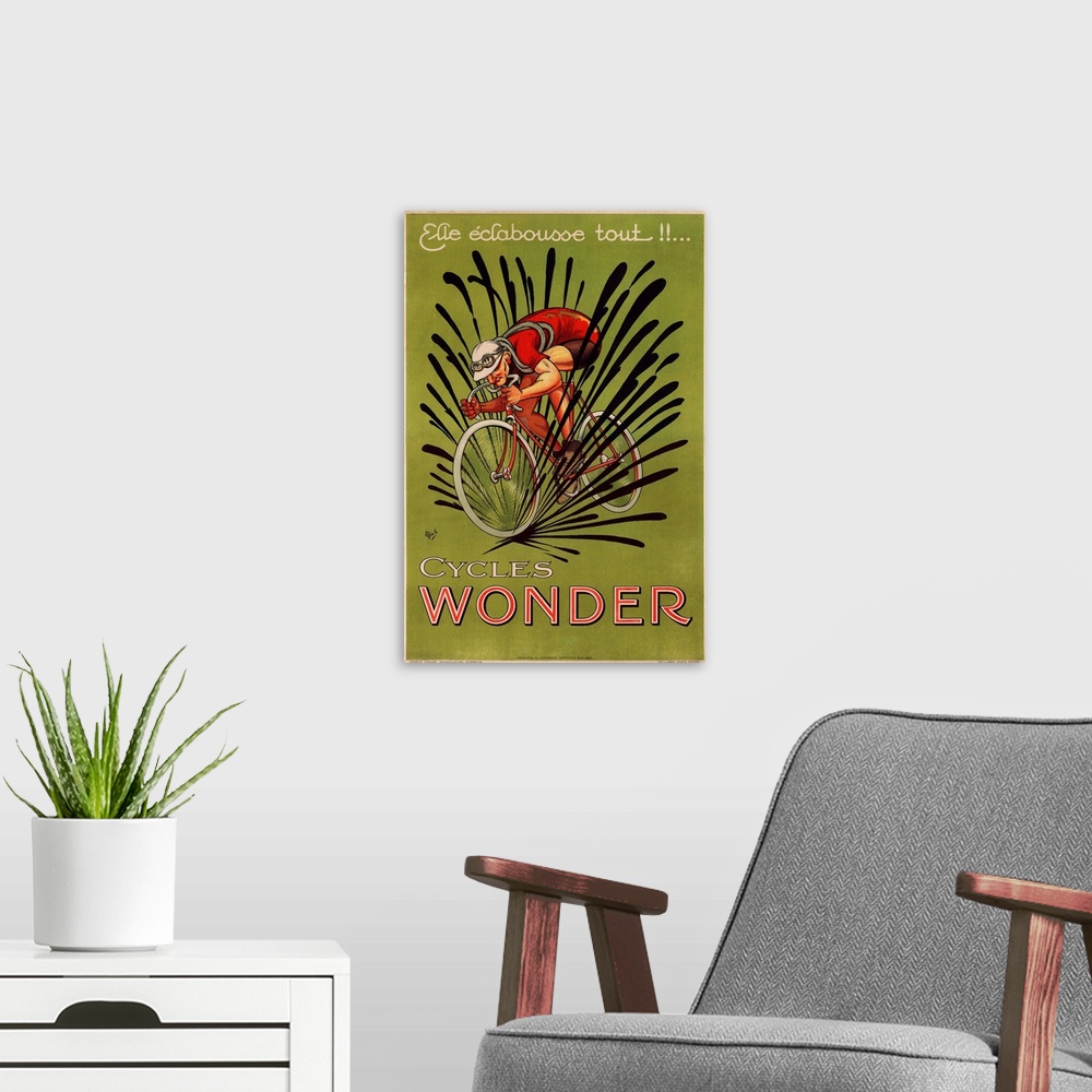 A modern room featuring Cycles Wonder Poster